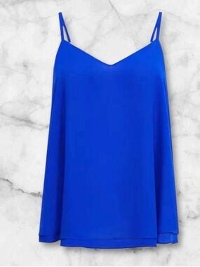 Torrid Size 6 Cobalt Blue Double-Layer Chiffon Cami